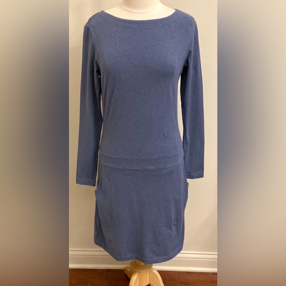 Merrell Women Blue Grey SZ M Cabin Cozy Chic Outdoor Casual Wool Blend Dress